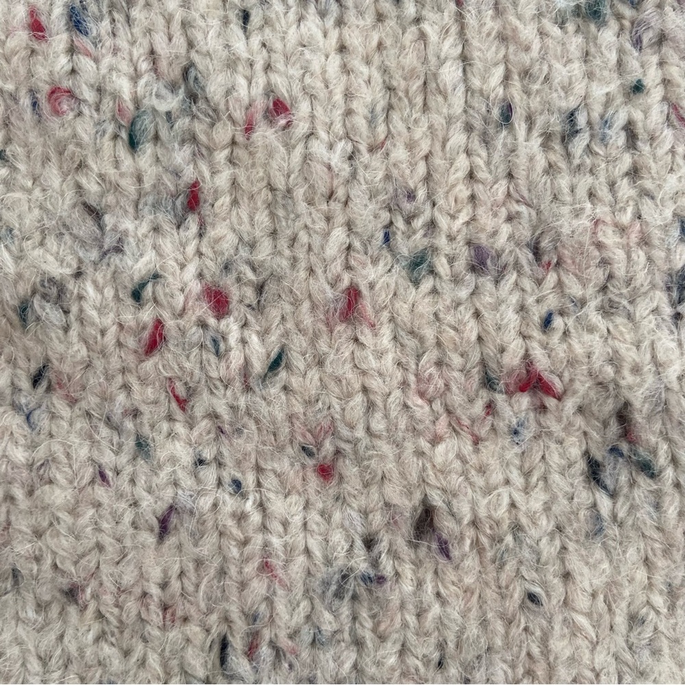 LINE THE LABEL Georgia Half Zip Sweater Large Heather Beige Relaxed EUC - Picture 6 of 9